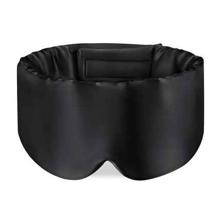 OLESILK 100% Mulberry Silk Sleep Mask Eye Mask with Adjustable Headband for Men and Women, Large Sleep Mask and Blindfold for Nighttime Sleep, Travel and Naps, Black