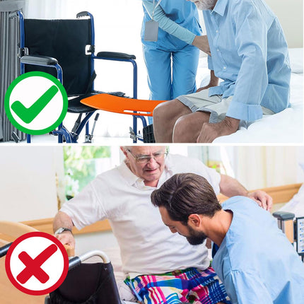 Transfer aids Transfer board wheelchair, sliding board for wheelchair users, anti-slip aid for disabled bed, patient transfer aid for care, aid for elderly people Load capacity 150 kg
