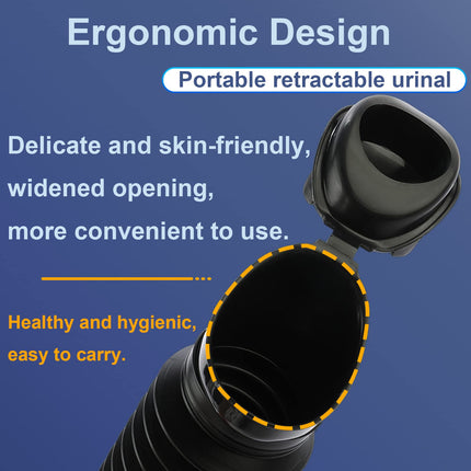 Topcloud Shrinkable Urinal, 2 Pack 750ml for Men and Women, Portable Mobile Toilet Potty Urine Bottle, Reusable Emergency Urinal for Camping, Car, Travel, Traffic Jam and