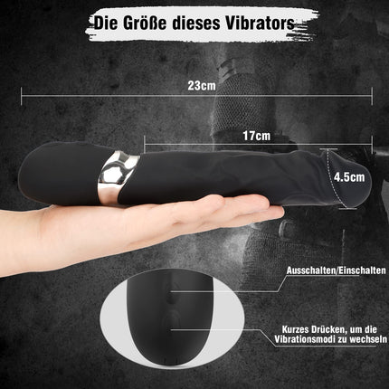 Realistic vibrators for her clitoris and G-spot, silicone AV dildo vibrator with 7 vibration modes, sex toy for women, massage stick stimulation, waterproof, sex toy for women and couples