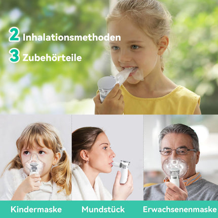 Inhaler, JOSSIS Inhaler for Children and Adults, Particle Size 1-5µm, Adjustable Spray Mist, USB C Rechargeable Inhaler