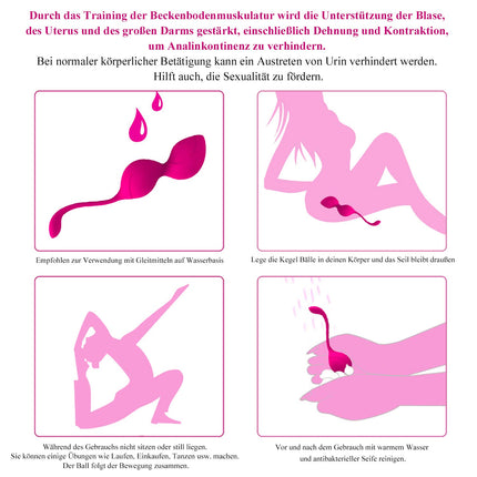 Love balls pelvic floor training balls, Allmay silicone kegel balls set of 3 pelvic floor training, pelvic floor trainer vaginal muscle training, bladder control, sex training sex toy for women