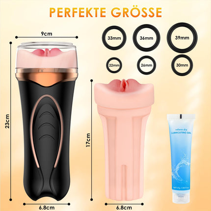 Realistic Masturbator for Men, Pocket Pussy Realistic Large Masturbation Sex Toys for Men Solo Manual Cup Masturbators Sex Toys Penis Masturbators with 3D Vagina Pussy