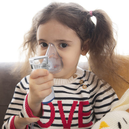 Inhaler for children, inhalers for adults, baby inhaler nebulizer set with masks and nozzle, portable, quiet, automatic cleaning function