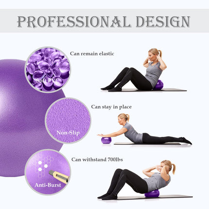 Pilates Ball, Gymnastic Ball Small, 22cm Pilates Ball, Gymnastic Balls Children, Overball Fitness Ball Yoga Ball Fitball Office Ergonomic Balance Equipment for Yoga Gymnastics Gym Exercise Fitness Therapy Supplies