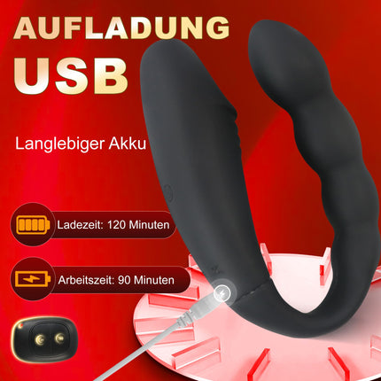YcsLust Double Dildos Dildo Anal Vibrator Clitoris Stimulator G-spot Vagina Clitoris Anal Massage Wireless Control Dildo Double Headed Vibrators U-shaped Sex Toys for Women Lesbians, Couple