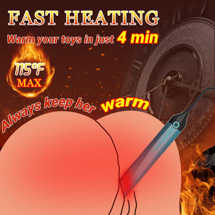 Heating rod for male masturbator, 115℉ (46℃) fast heating USB heating rod with automatic temperature control and indicator light, sex toy warmer