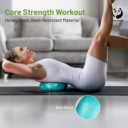 Slim Panda Exercise Ball Small, 23-25cm Pilates Ball with Inflatable Straw, Soft Yoga Ball Exercise Inflatable Ball for Senior Therapy, Home, Fitness, Balance Training (Blue Lake)