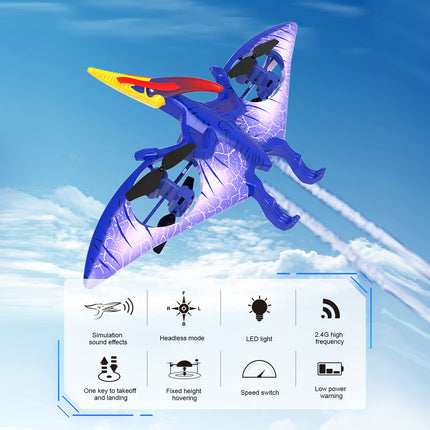2.4GHz Quadcopter Remote Control Pterosaur Dinosaur Aircraft RC Drone Kids Toy Age over 14