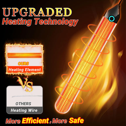 Heating rod for male masturbator, 115℉ (46℃) fast heating USB heating rod with automatic temperature control and indicator light, sex toy warmer
