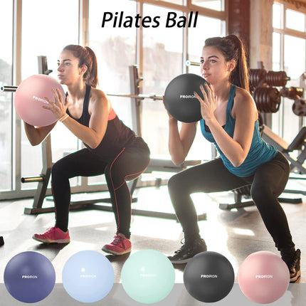 PROIRON Exercise Ball Small 25cm, Pilates Ball with Training Instructions, Fitness Ball Small with Inflatable Straw, Gym Ball for Pilates, Yoga, Full Body Workout - Pink
