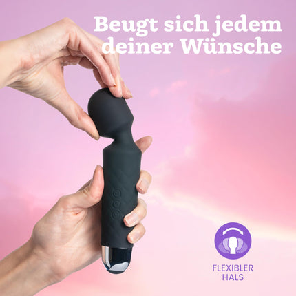 Vibrator for Women - Quiet and Powerful Massager + Battery - Sex Toy with 20 Vibration Patterns and 8 Speed Levels - Wireless Dildo for Clitoris, G-Spot - Oliver James (Black)