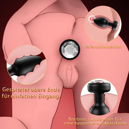 Tagnaff Anal Plugs 3-Set, Anal Plug# for Women Men with Vibration 10 Modes, Silicone Anal Plugs Butt Plug for Men Anal Vibrators for Women Butt Plug Beginners/Professionals Anal Toys Sex Toys Butt Plug