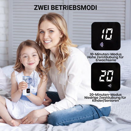 HITHINKMED Children's Nebulizer, Rechargeable Inhaler with Countdown Timer and Automatic Cleaning Function, Inhalers for Adults for Home and Travel Use (Blue)