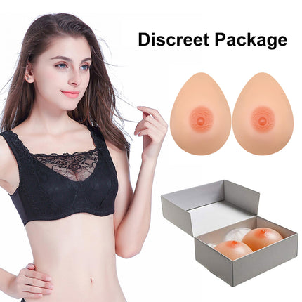 FESVINA Silicone Breast Forms False Breasts Breast Prostheses Crossdresser Transgender Mastectomy Prosthesis Fake Breasts E Cup 1400g/Pair