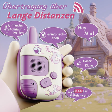 Unicorn Gifts for Girls - Walkie Talkie Children's Toy Gifts Boy Girl 3-10 Years Toys from 3 4 5 6 7 8 Years Boy Girl Outdoor Games for Children Walkie Talkie Gifts Children