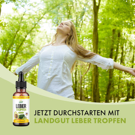 Landgut Liver Drops | Made from pure plant oils | Suitable for women and men | 30 ml content per bottle 1x
