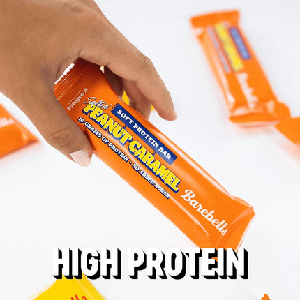 Barebells Soft Protein Bar – 16g High Protein Bar, Low Sugar, Protein Bar, Palm Oil Free – Salted Peanut Caramel, 12 x 55g