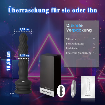 Anal Plug Sex Toy for Men Women, Wriggling Rotating Vibrating Prostate Stimulation Men Suction Cup with Remote Control, YAWNSHE Anal Dildo Vibrator Anal Vibrators for Men Sex Toys