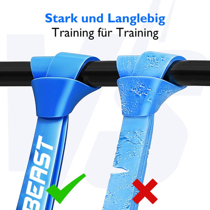 FitBeast Resistance Bands Set, 5 Level Pull-up Bands for Strength Training, CrossFit, Powerlifting, Muscle Building, Home Workout, Mobility, Stretching (Light Spectrum 5-170 LBS)