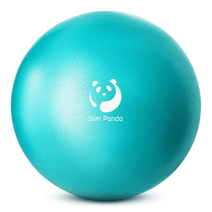 Slim Panda Exercise Ball Small, 23-25cm Pilates Ball with Inflatable Straw, Soft Yoga Ball Exercise Inflatable Ball for Senior Therapy, Home, Fitness, Balance Training (Blue Lake)