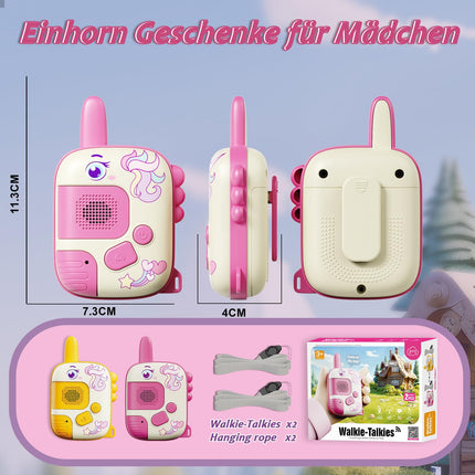 Unicorn Gifts for Girls - Walkie Talkie Children's Toy Gifts Boy Girl 3-10 Years Toys from 3 4 5 6 7 8 Years Boy Girl Outdoor Games for Children Walkie Talkie Gifts Children