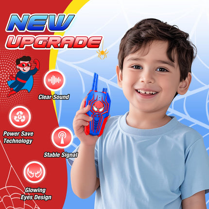 Toyokid Walkie Talkie Kids, Toy & Gift & Birthday Present for Children (Red Blue & Black)