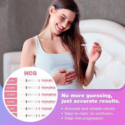 Easy@Home 50 Ovulation Tests + 20 Pregnancy Tests Early Test - Sensitive Fertility Tests for Ovulation 25 mIU/ml and Pregnancy Tests with Optimal Sensitivity