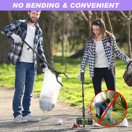 Foldable Grabber Rotatable Grabber Garbage Tongs Long Grabber Arm Garbage Grabber Non-Slip Grabber Aid with Magnetic Tips for Seniors People with Disabilities