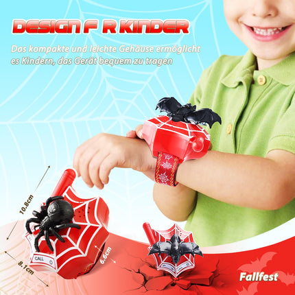 Fygurso Walkie Talkie Kids, Walkie Talkies with Spider Bat for 3 4 5 6 7 8 9 10 Year Old Boys Girls Children Gift Toy, 1 km Talking Range for Outdoor Games, Camping, Hiking