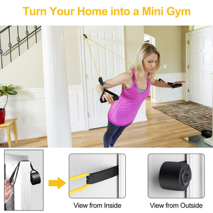 JATEKA Fitness Bands Set of 5, Sports Resistance Bands 5 resistance bands, resistance bands with door anchor, handles, ankle straps, portable for muscle building and Pilates for men and women