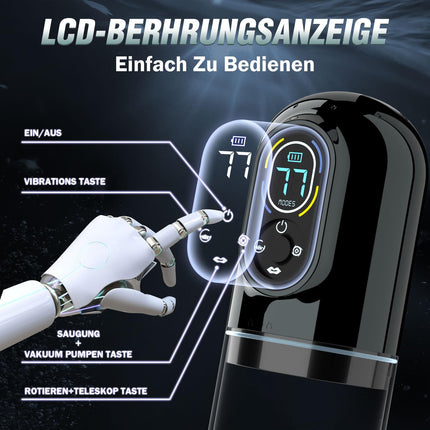 Electric Masturbator Sex Toy for Men with 7 Modes Telescopic Function & Rotating & Sucking & Vibrating and Licking, Masturbation for Men Sex Toys Pocket Pussy Sex Toys Masturbators