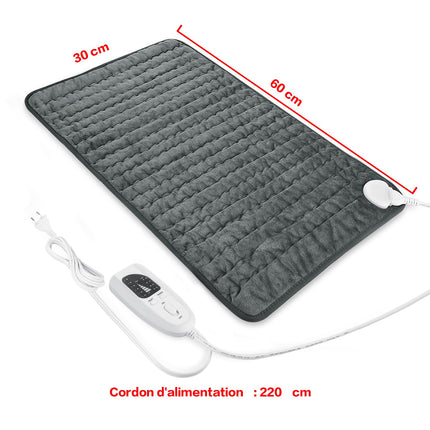Letitwell heating pad, heat pad with automatic shut-off, heat pad for back, neck, shoulder, stomach, soft flannel surface (30 x 60 cm)