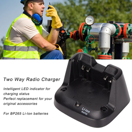 Bewinner BC-193 Two-Way Radio Fast Charger, Walkie Talkie Desktop Fast Charging Station, Walkie Talkie Charger for Icom IC-V8E V80 F3003 (Black)
