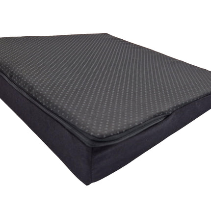Tiga-Med 2 pieces seat cushion anti-slip premium seat wedge cushion black extra strong & dimensionally stable office chair car seat cushion seat booster no slip wedge cushion