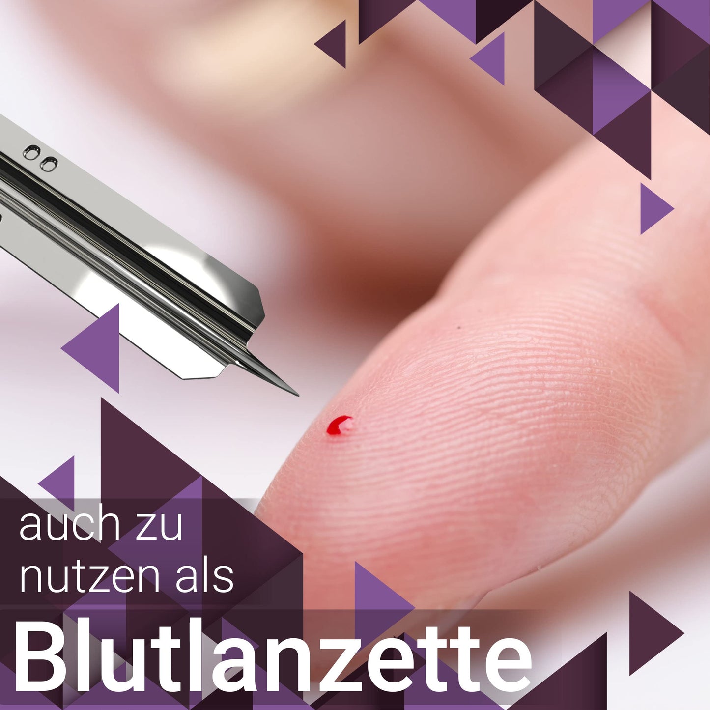 50x Einweglanzette, Kosmetex Milienlanzette, Blutlanzette, sterile Stainless Steel Lanzette