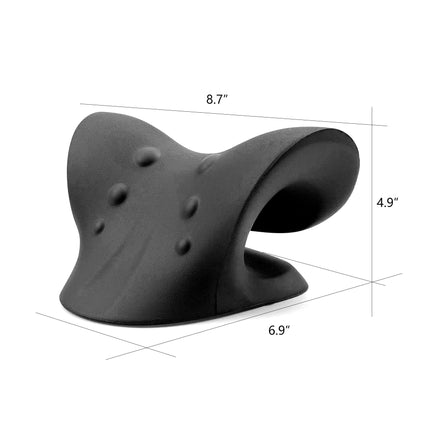 Shoulder Relaxation Pillow, Neck Stretching Device for Jaw Joint Pain Relief and Cervical Spine Alignment, Chiropractic Pillow, Neck Stretcher, Black