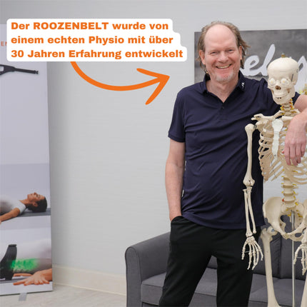 ROOZENBELT Back Stretcher Belt – Effectively relieves back pain – For intervertebral discs, spine & back muscles – Developed by certified physiotherapist Eric Roozendaal