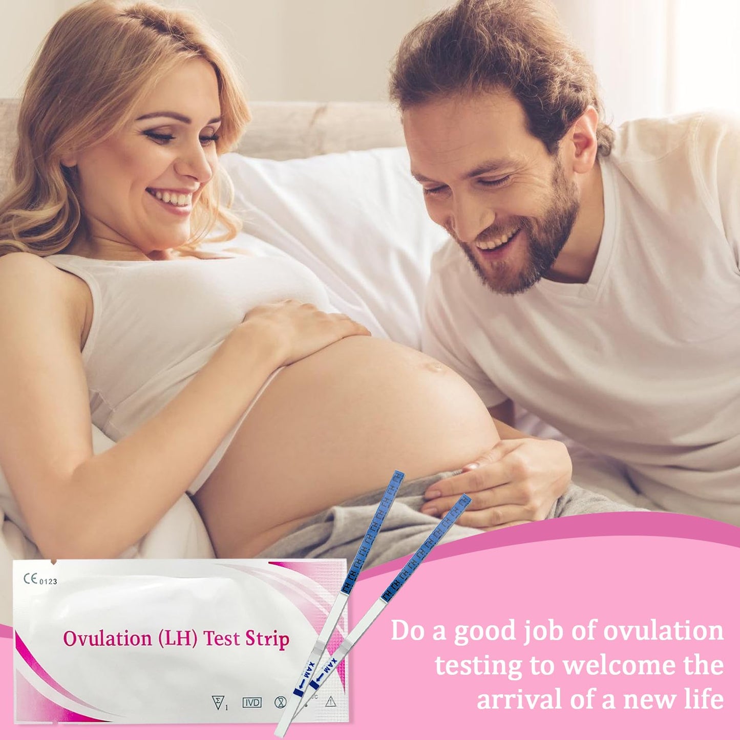 50 Stück Ovulationstest Streifen, Kinderwunsch Ovulationstest Kit, Hochempfindliche Ovulationstests, Fruchtbarkeitstest für Frauen Eisprung, Ovulation