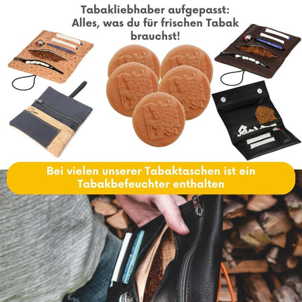 SIMARU Tobacco Humidifier – Humidrole Pouch Button – Humidor Humidifier – Terracotta Stone – Terracotta Humidifying Stone to Prevent Drying Out of Tobacco/Rolling Tobacco – Always Fresh Tobacco (5 Pieces)