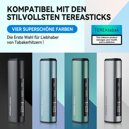 HI TASTE E40 Pro Tobacco Heater Compatible with IQOS ILUMA TEREA, Great Taste, 3200mAh Large Battery, Drying Function, Clear OLED Display, Metal Finish (Metal Black)