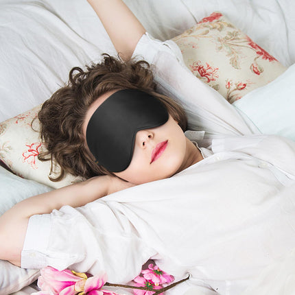 Gritin Silk Sleep Mask, Light-Blocking Eye Mask Night Mask 100% Skin-Friendly Silk Odorless Sleep Mask with Adjustable Strap and Earplugs for Men, Women and Children