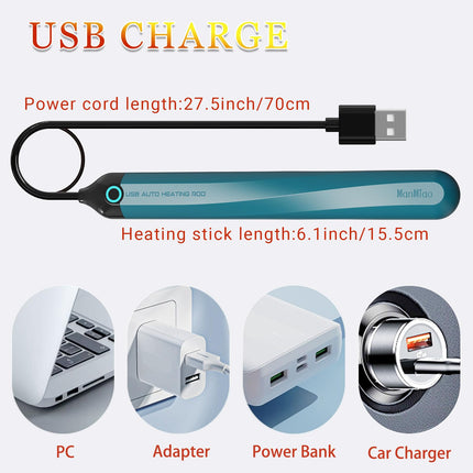 Heating rod for male masturbator, 115℉ (46℃) fast heating USB heating rod with automatic temperature control and indicator light, sex toy warmer