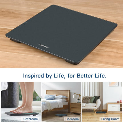 Homebuds Digital Bathroom Scale, High Precision Assured by Professional Scale Factory SINCE 2001, LED Display and Step-On, 3*AAA Batteries Included, 180kg/400lb, Blue