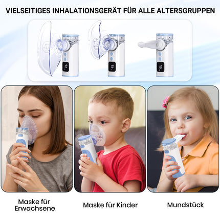 HITHINKMED Children's Nebulizer, Rechargeable Inhaler with Countdown Timer and Automatic Cleaning Function, Inhalers for Adults for Home and Travel Use (Blue)