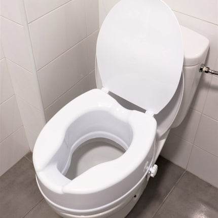 PEPE Mobility - Raised Toilet Seat with Lid 15cm, White