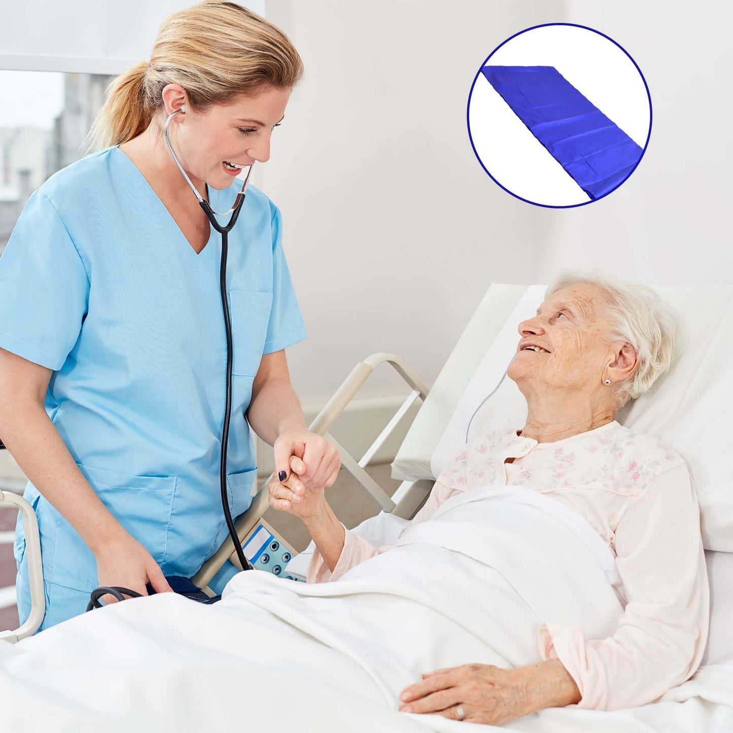 76 * 98cm,Gleittuch für ältere Menschen,Verwendung Bei Transferhilfe,Gleitlaken für Patiententransferbett-Positionierungspolster,Wiederverwendbare Patiententransfer-Stoffdecke,Patientengleitlaken