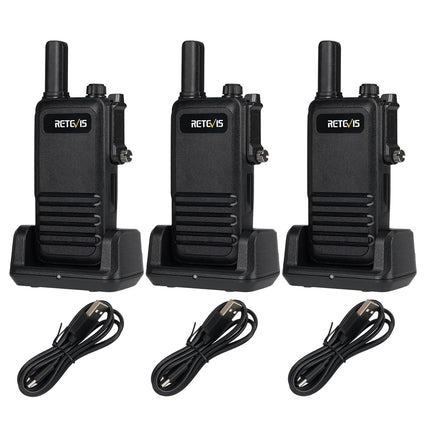 Retevis RB647 Walkie Talkie, IP67 Waterproof Walkie Talkie, PMR446 16 Channels, Professional Two-Way Radio, 1000 mAh, VOX Walkie Talkies for School, Security Rescue (Black, 3 Pack)