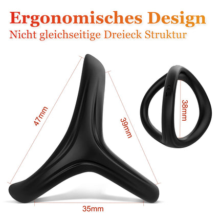 Triangular Penis Rings Sex Toy for Men Extreme - Premium Silicone Penis Ring with Testicle Ring Belt, Stretchable Cock Rings for Men Time Delay Erotic Sex Toys for Couples Extreme Sex