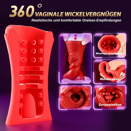 Pangpangmi Masturbation for Men Electric, Sex Toys for Men Solo Masturbator with 9 Vibration 9 Licking Penis Glans Vibrator Sex Toys Vibrator Sets for Men Couples Masturbators